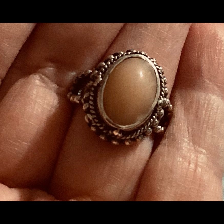 Mexican Pink Opal Ring